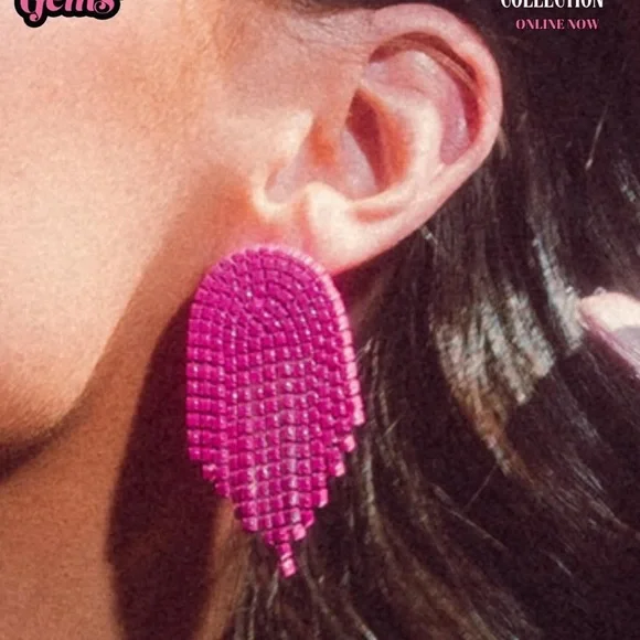 NWT Feed Me Gems Ballet Slipper Baby Jumbo Earrings - Picture 3 of 3